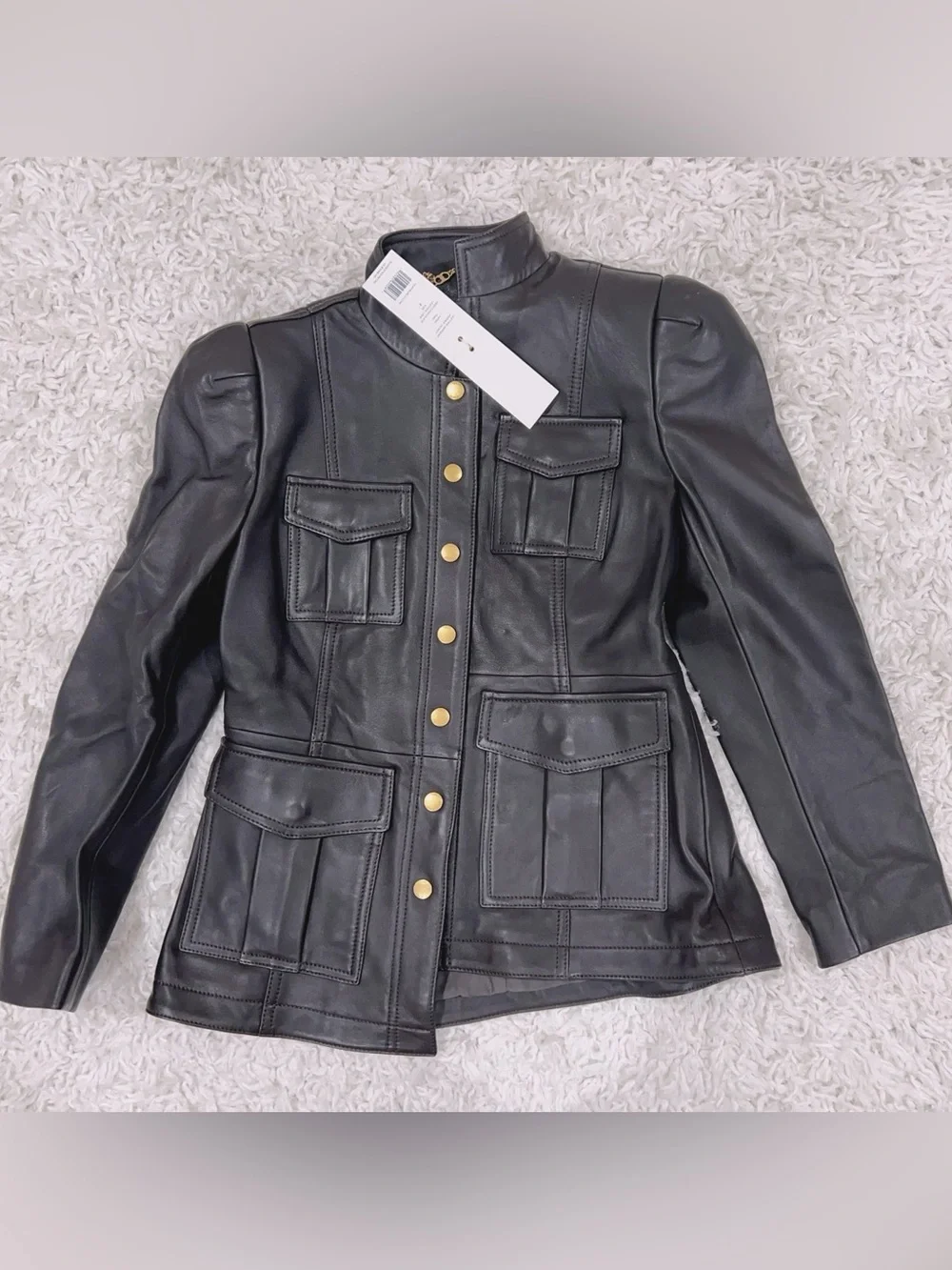 NWT $1298 Tory Burch Sargent Pepper Lamb Leather Jacket